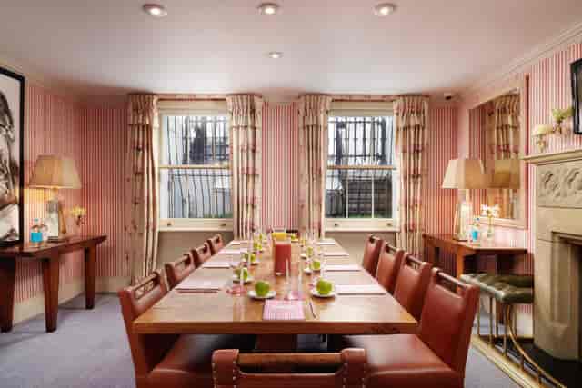 Elegant meeting room at The Pelham Hotel, ideal for intimate gatherings and events.