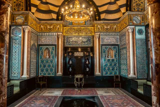 Arab Hall in Leighton House: opulent event space with intricate tile work for exclusive gatherings.