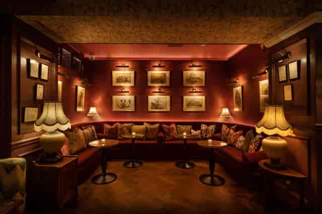 Sophisticated lounge at Mr Fogg's Apothecary, ideal for networking events and meetings.