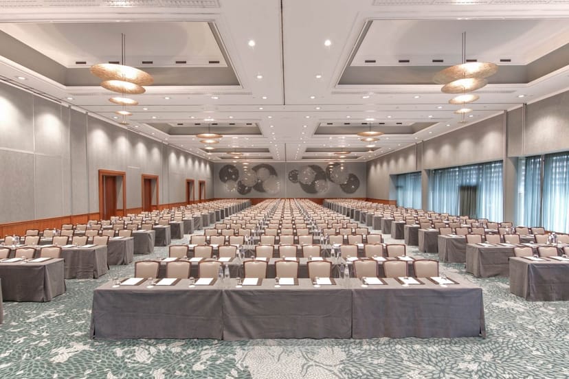 Grand Ballroom at Hotel Okura Amsterdam, spacious conference room for corporate events.