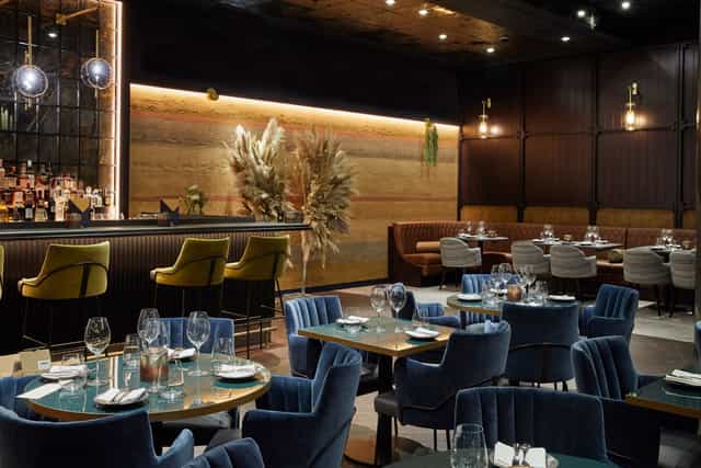 Sophisticated dining venue in Charlotte Street, ideal for upscale events and receptions.