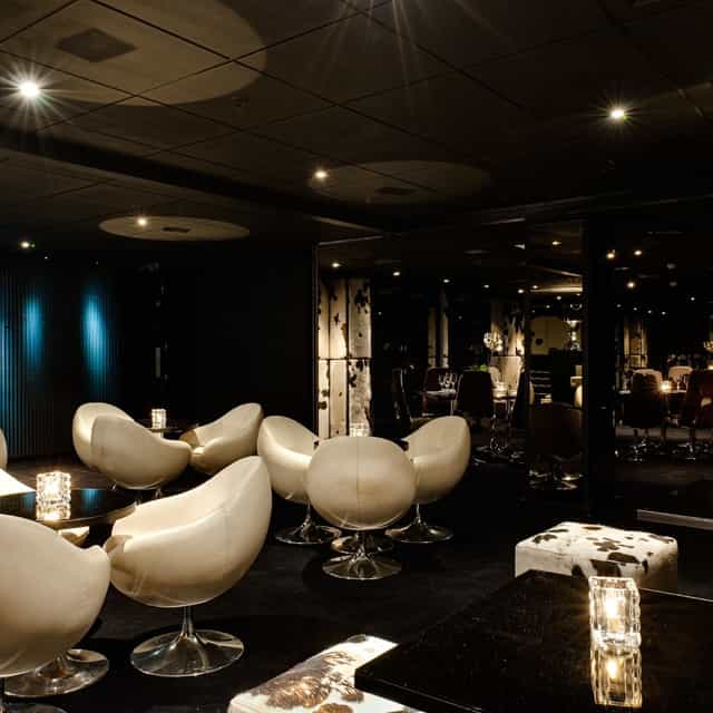Stylish City of London event space with modern seating for networking and gatherings.