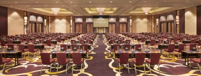 Elegant conference room in Conrad Dubai, ideal for corporate events and meetings.
