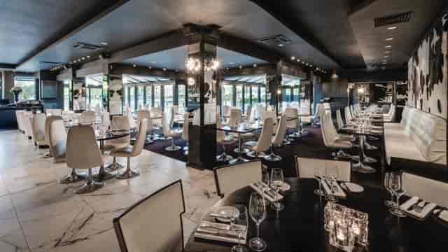 Elegant semi-private dining room in Richmond, ideal for corporate events and gatherings.