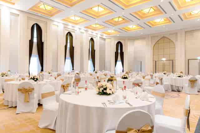 Al Bader Ballroom in Shangri-La Dubai, elegant banquet hall for weddings and events.