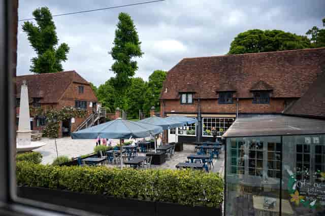 Charming outdoor venue at Coach House Kitchen, Hatfield House for events and meetings.