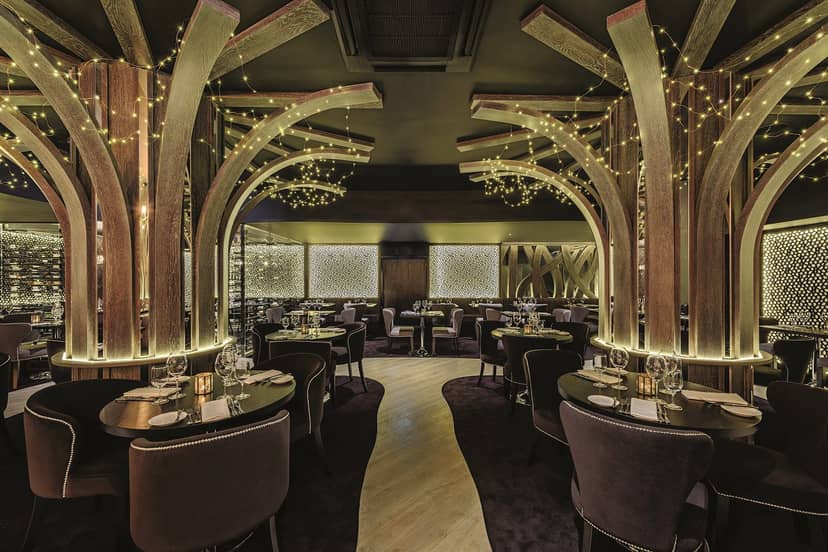 Private dining room in Edinburgh with elegant decor for upscale events and gatherings.