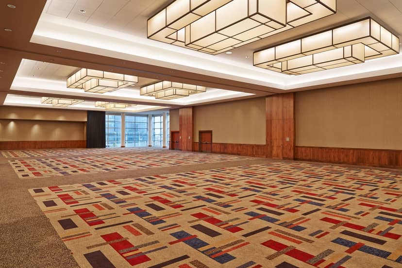 Grand Ballroom at The Westin Boston, spacious event space with modern lighting for conferences.