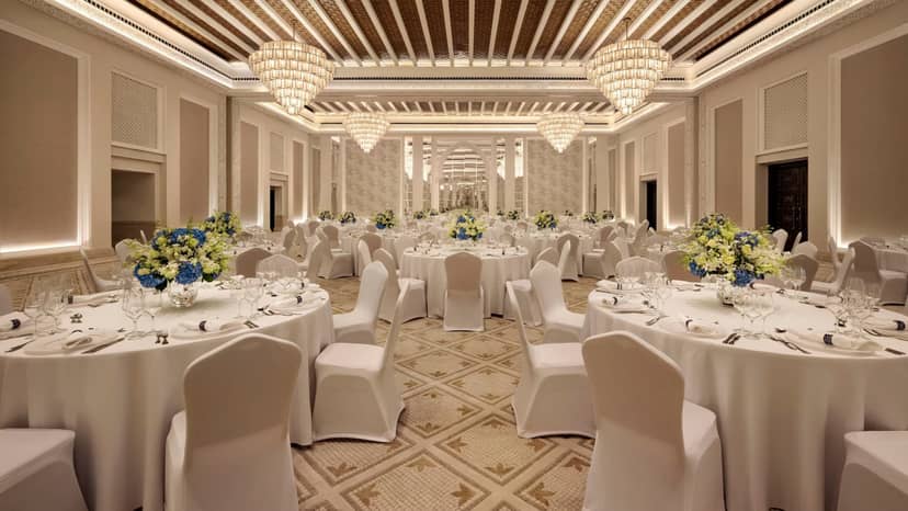 Majlis Al Salam banquet hall with elegant decor, ideal for weddings and corporate events.