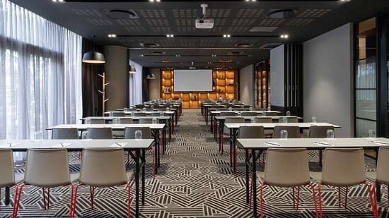Modern meeting room in Radisson RED, Rosebank for corporate events and workshops.