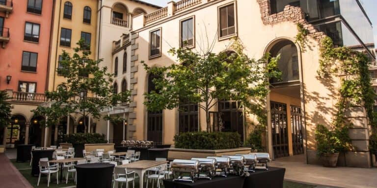 Elegant outdoor event space at Pivot Hotel Montecasino, perfect for receptions and banquets.
