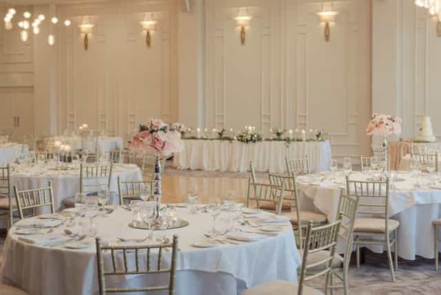 Elegant ballroom at Osprey Hotel, perfect for weddings and formal events.