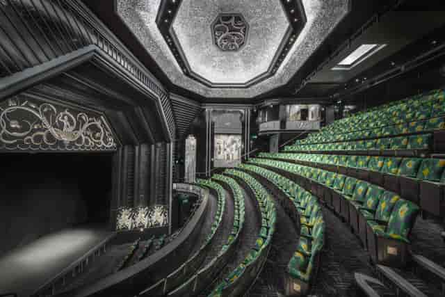 Trafalgar Theatre auditorium with tiered seating for events and performances.