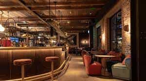 Stylish courtyard at The Mayson, perfect for intimate gatherings and networking events.