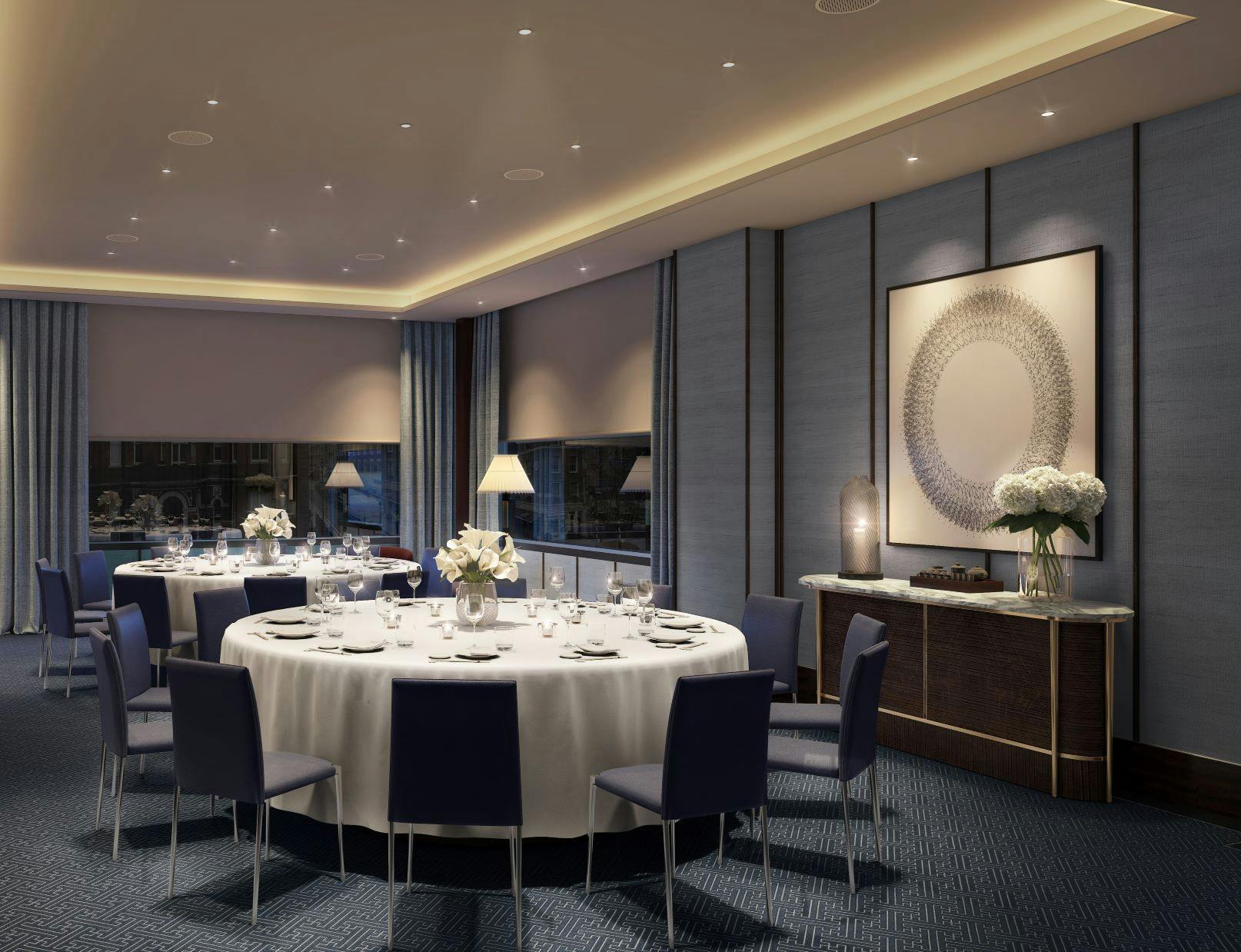 Elegant Sayuri Room at Nobu Hotel, perfect for upscale dinners and corporate events.