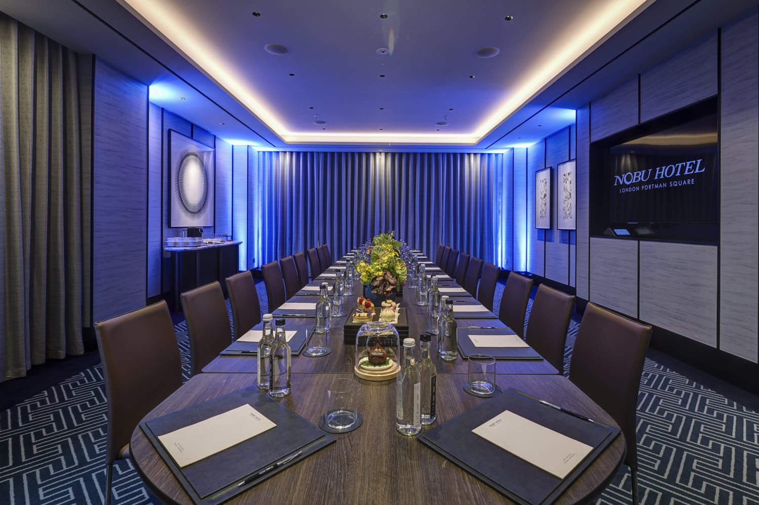 Sleek Sakura Boardroom at Nobu Hotel, perfect for corporate meetings and conferences.