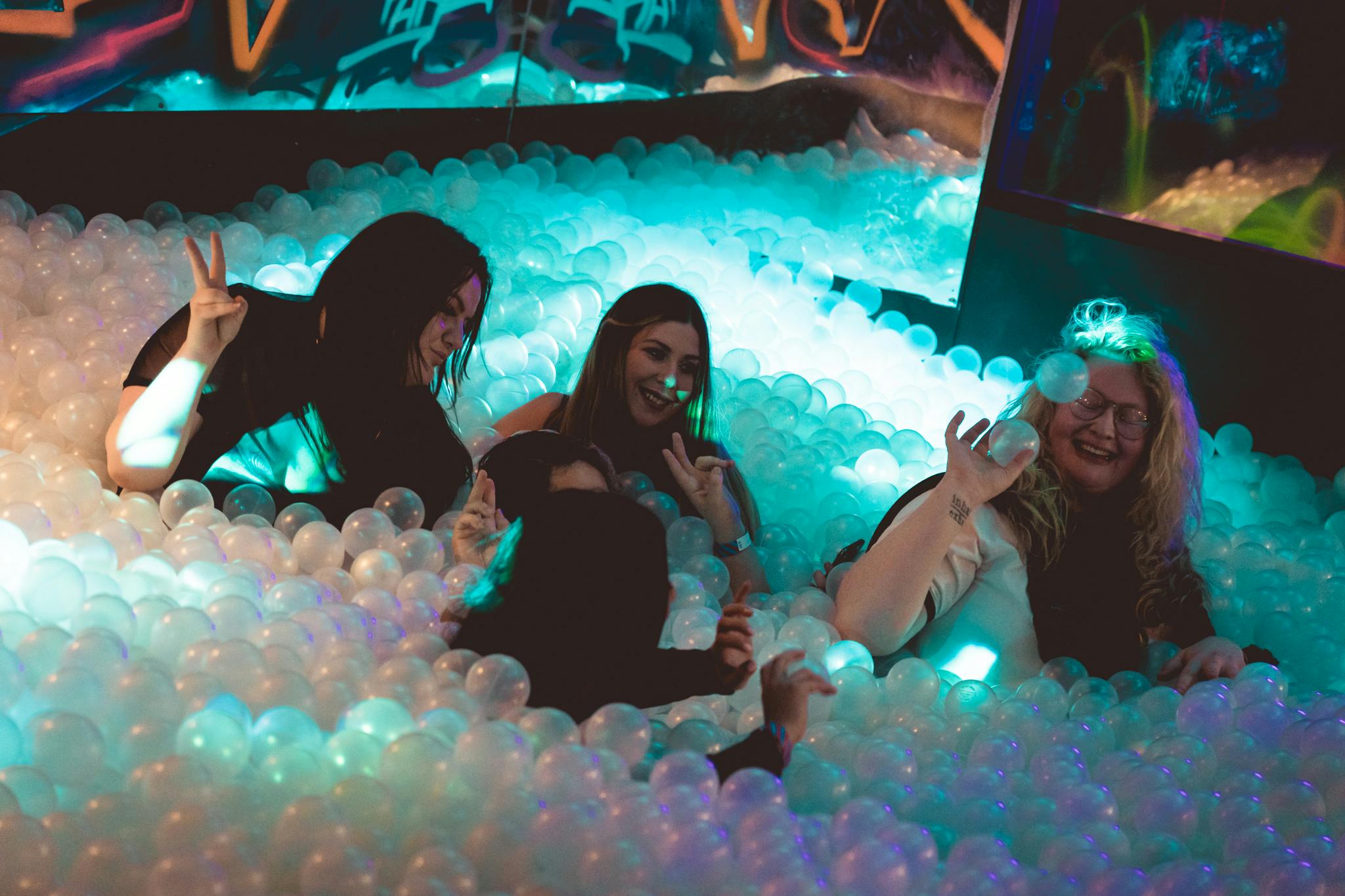 Vibrant ball pit venue hire in Liverpool for fun team-building events.