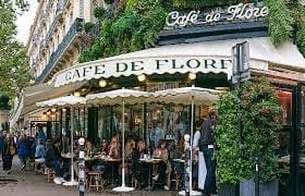 Charming outdoor café in Saint Germain, ideal for networking events and casual meetings.
