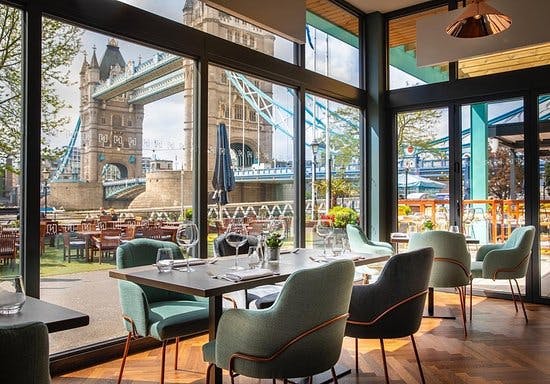 Stylish venue at The Tower Hotel with Tower Bridge view, perfect for events and gatherings.