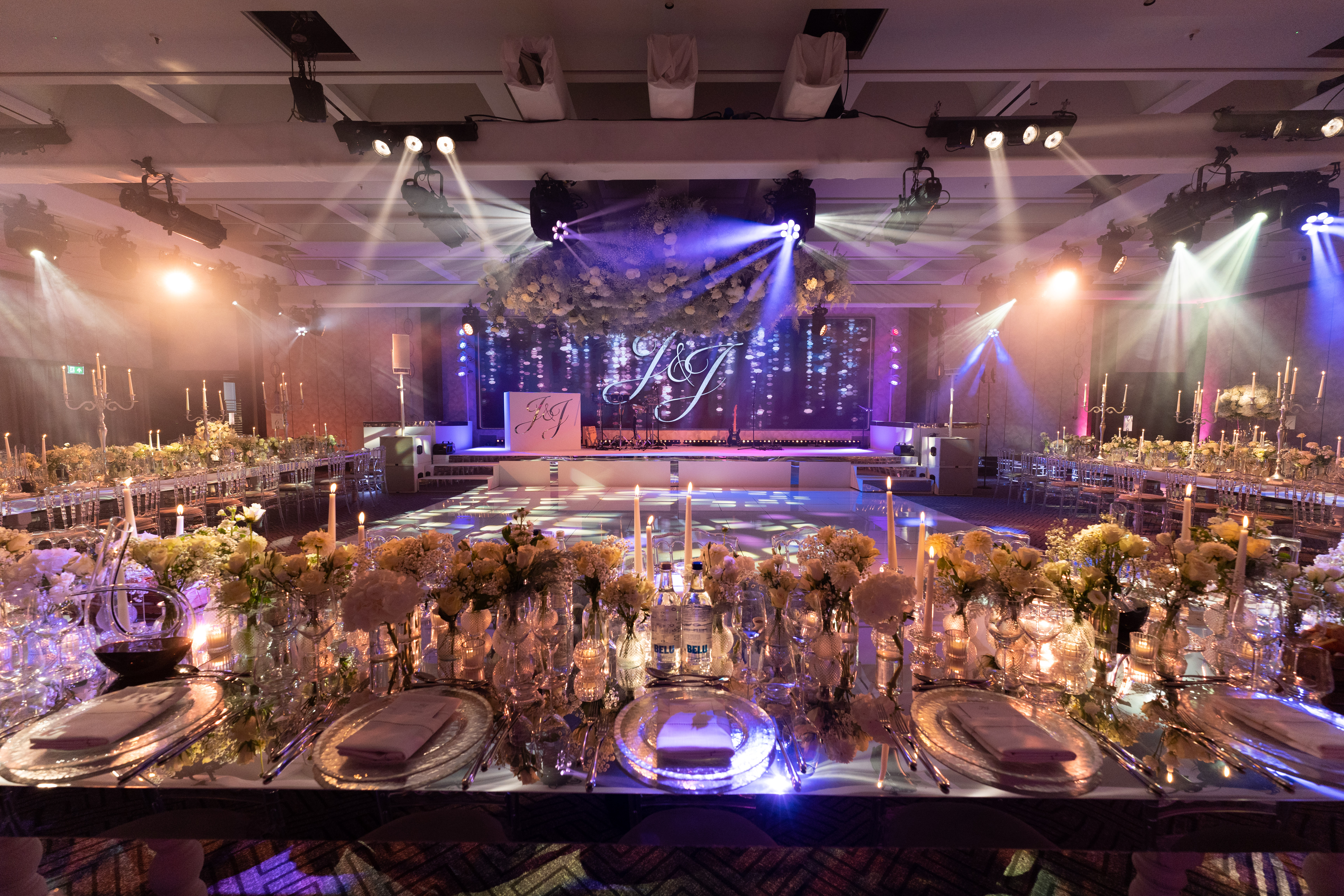 Elegant ballroom at Nobu Hotel Portman Square, ideal for weddings and galas. - Banner