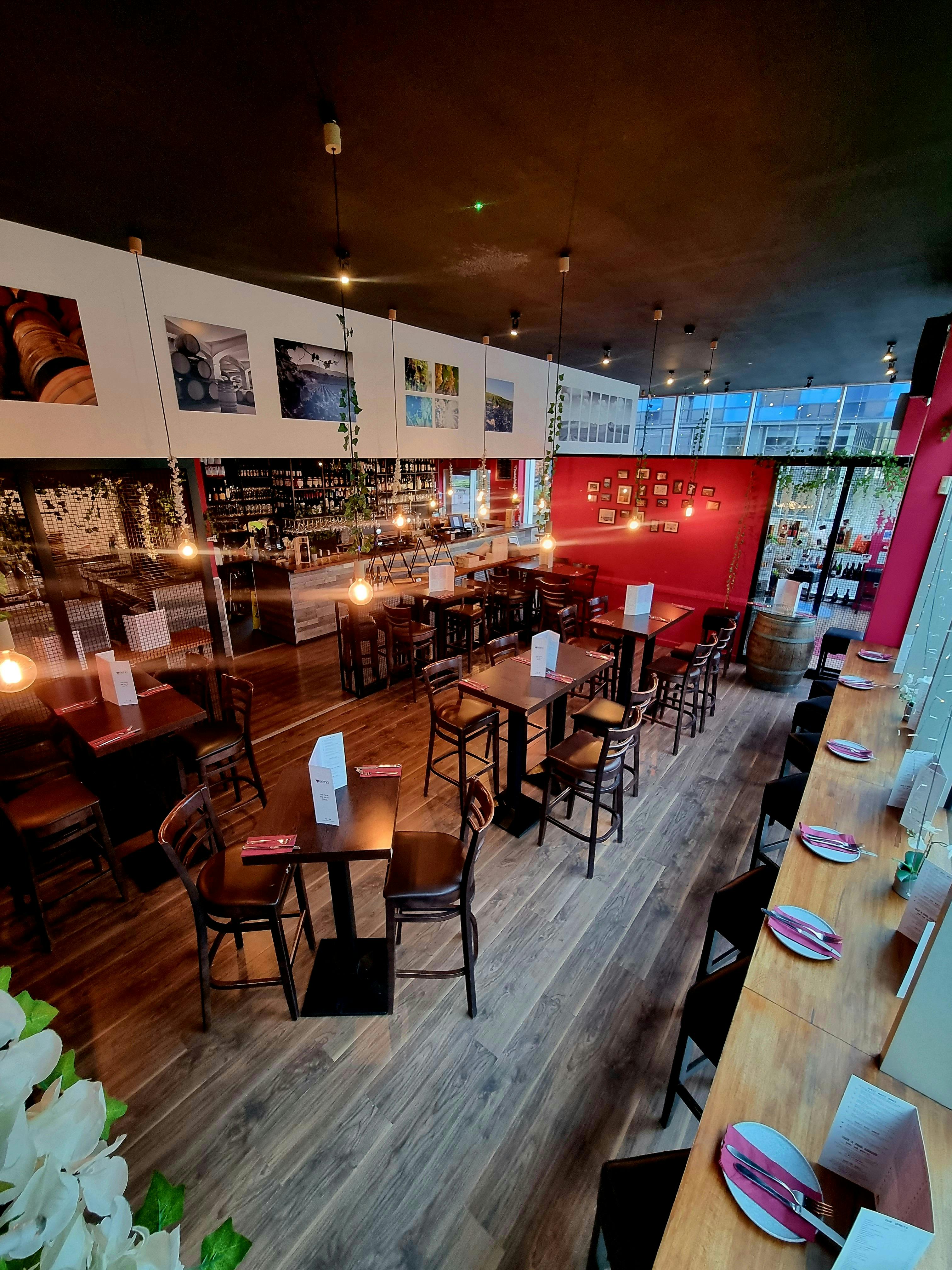 Semi-private hire at Veeno Italian Wine Bar Bristol, ideal for intimate gatherings and events.