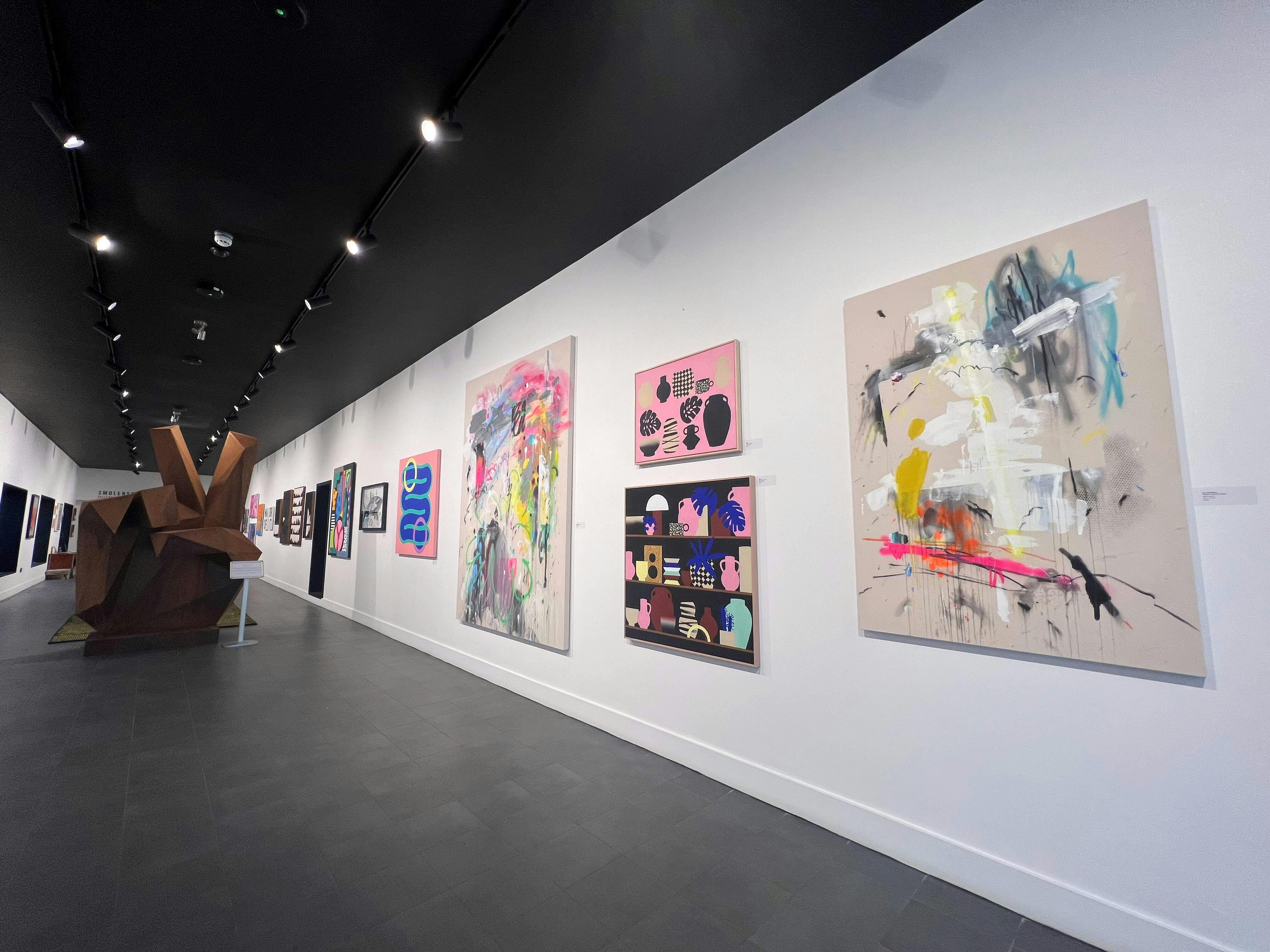 Modern art gallery in Manchester, featuring vibrant artwork for creative events and exhibitions.