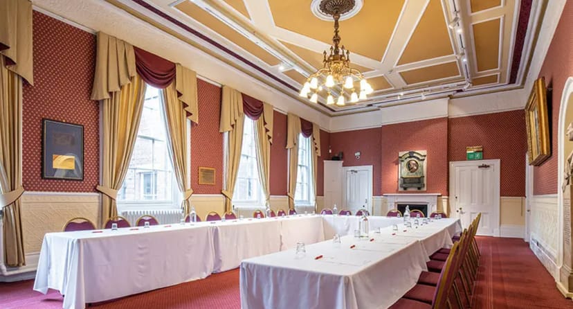 Grand Jury Room at National Justice Museum, elegant decor for corporate events and workshops.