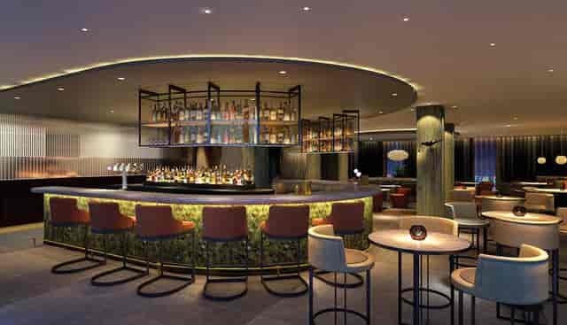 Sophisticated Beaufort Ballroom hotel bar for high-end networking receptions and VIP cocktail hours.