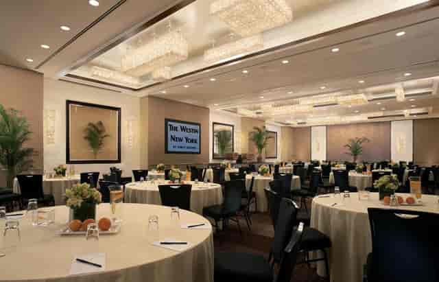 Elegant event space at Westin New York, perfect for corporate gatherings and conferences.