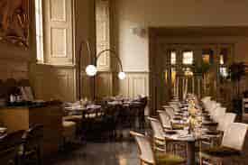 Private dining room in Ochre with elegant decor for intimate gatherings and corporate events.
