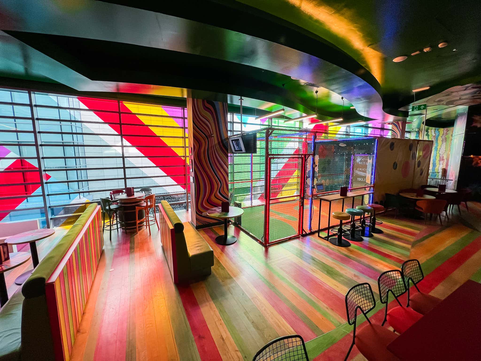 Vibrant event space at The Arena, ideal for creative meetings and social gatherings. - Banner