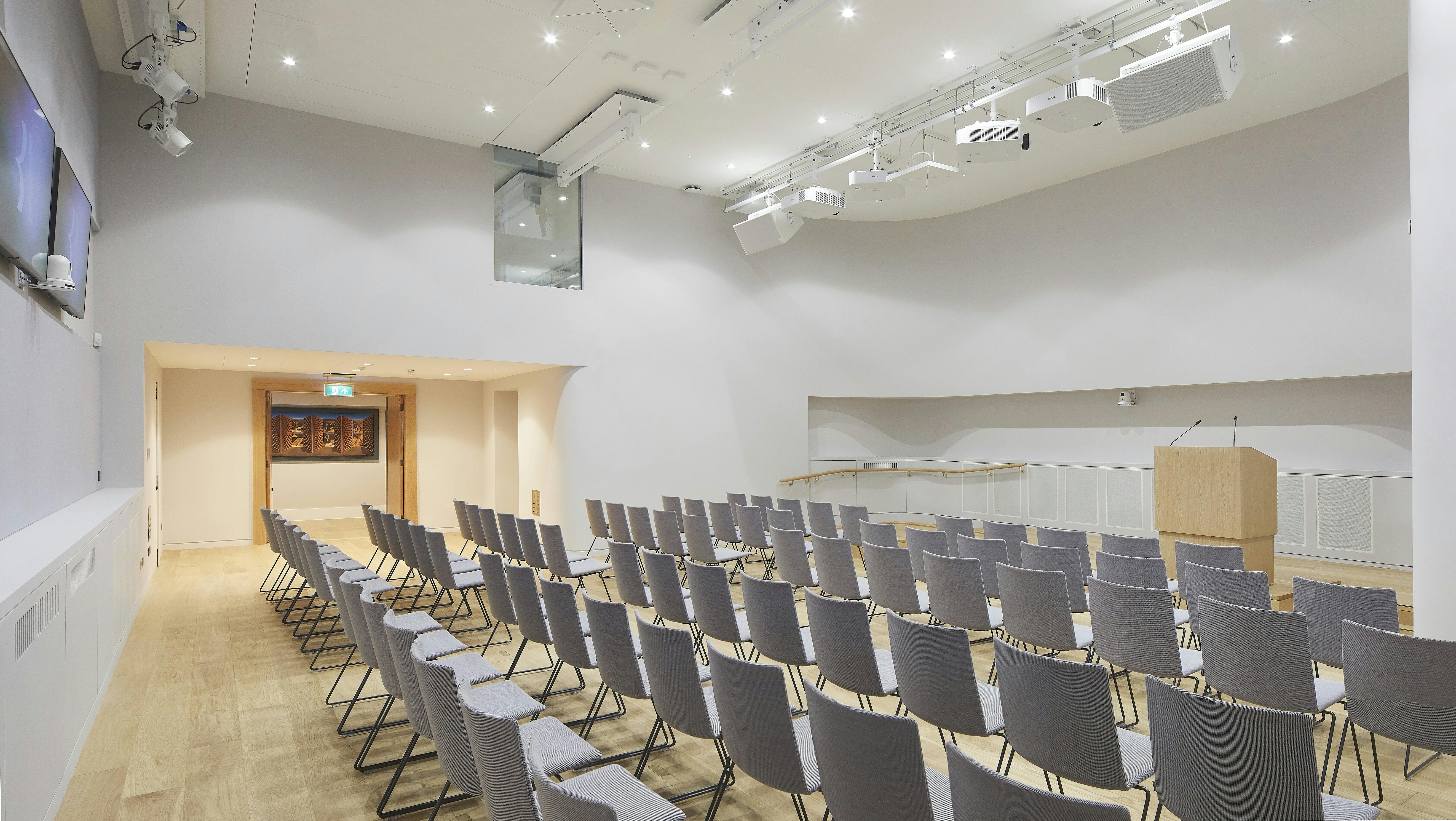 Modern meeting room at Carlton House Terrace, ideal for corporate seminars and workshops.