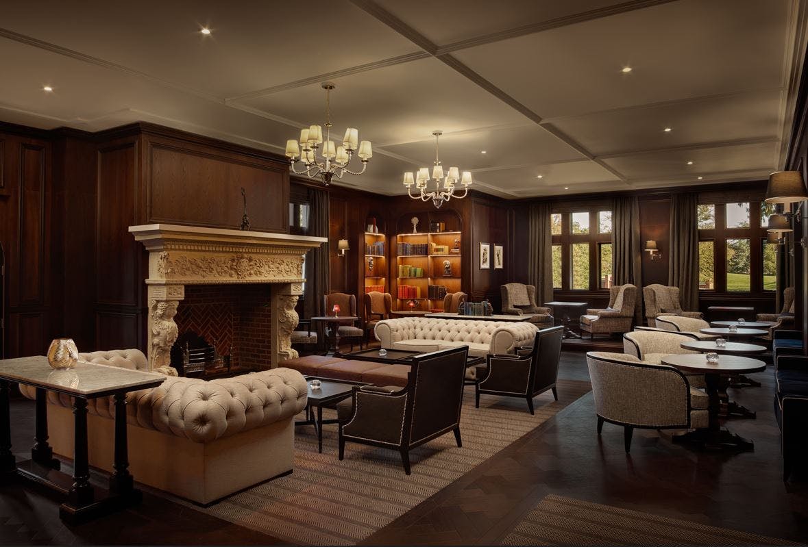 Sophisticated lounge at The Library Club, ideal for networking events and meetings.