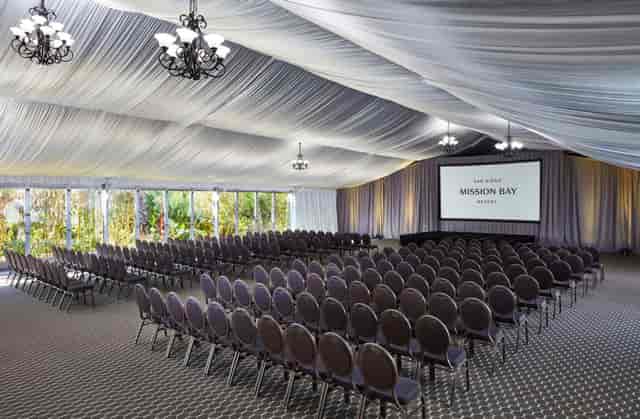 San Diego Mission Bay Resort Pavilion, elegant theater-style event space for conferences.