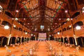 Main Hall in Amsterdam Beurs Van Berlage, spacious venue for conferences and events.
