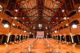 Main Hall in Amsterdam Beurs Van Berlage, spacious venue for conferences and events.
