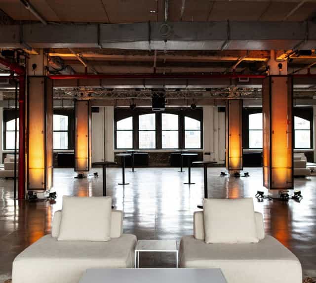 Spacious event venue with modern decor at NeueHouse Madison Square for networking and gatherings.