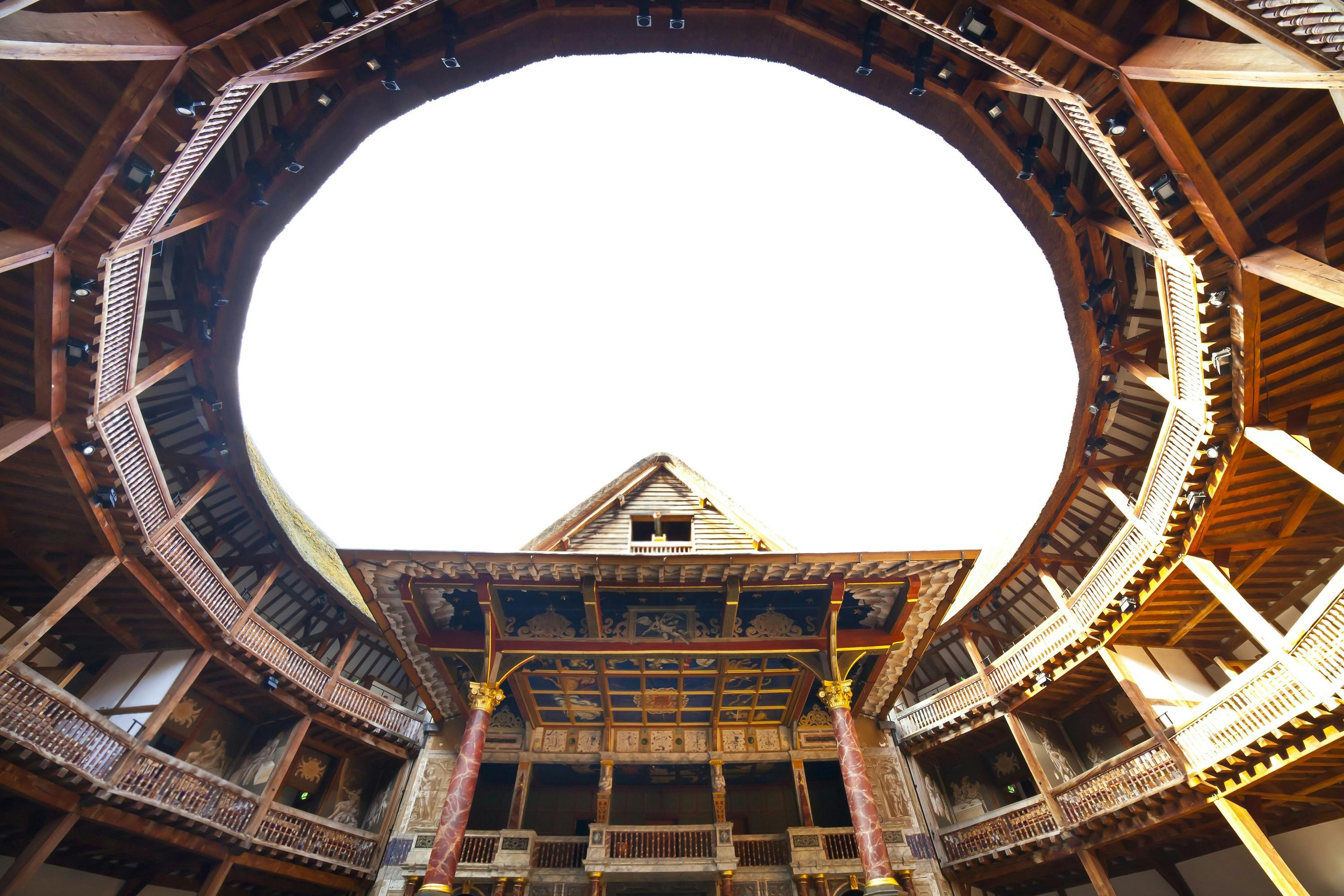 The Globe Theatre, circular open-air venue for theatrical performances and events.