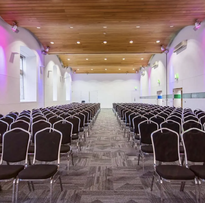 BIOSPHERE event venue with modern design, ideal for conferences and presentations. - Banner