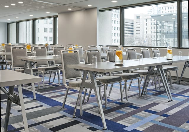 Osgoode meeting room in Hilton Toronto, modern setup for corporate events and workshops.