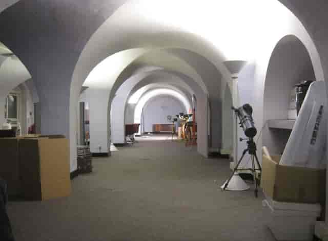 Spacious arched corridor in Pepys Community Hub, ideal for events and gatherings.