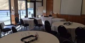 Newgate meeting space at Copthorne Hotel Newcastle with round tables for events.