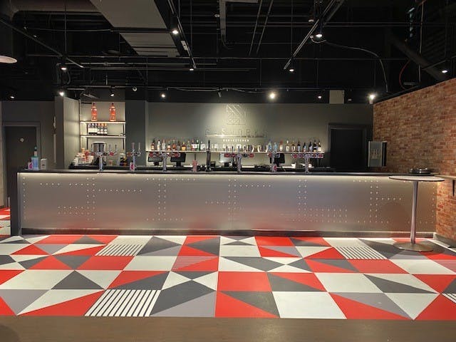 Modern bar at Gasworks Kitchen, Southampton FC, perfect for events and networking.