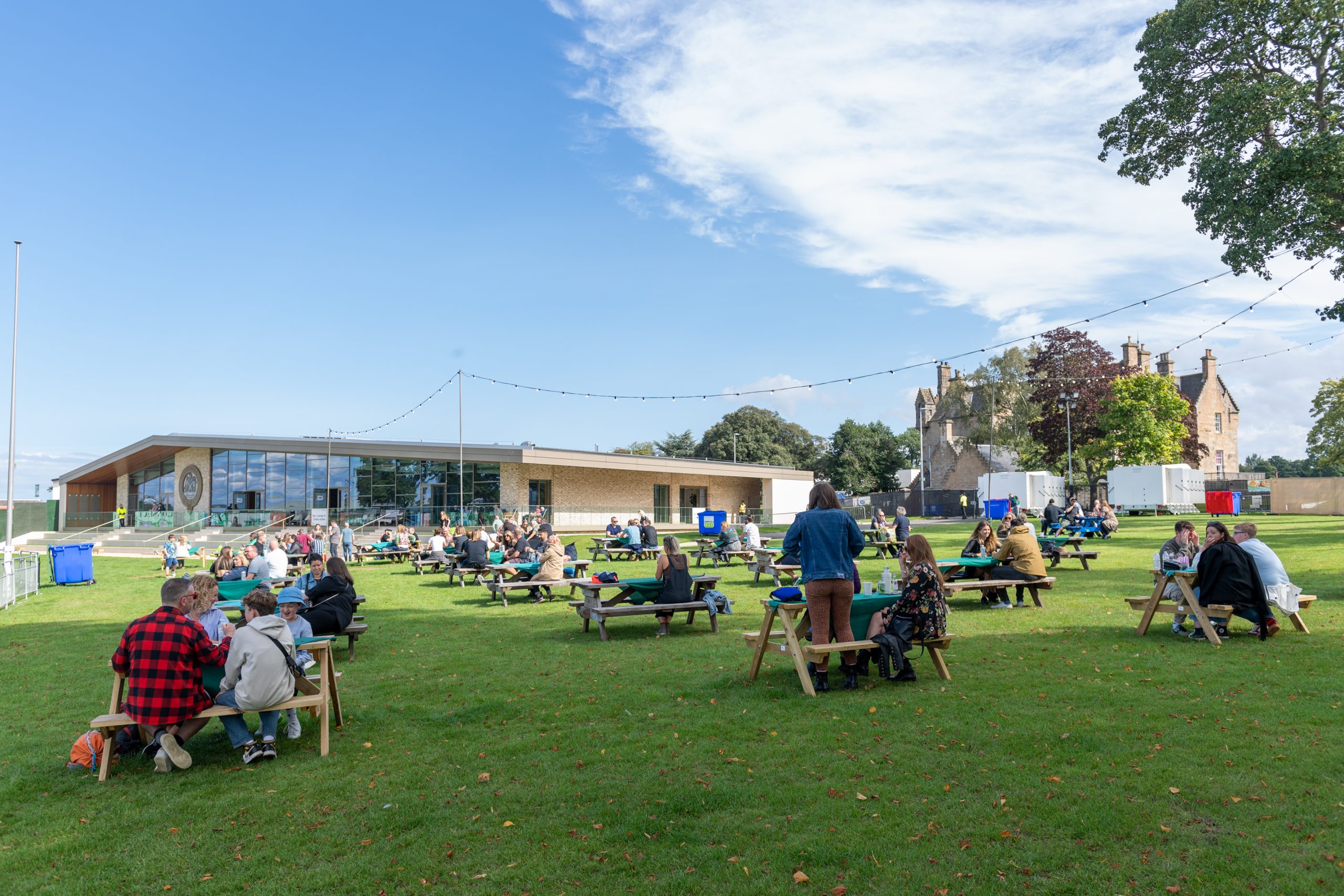 Vibrant outdoor event space at The Pavilion, ideal for gatherings and networking.