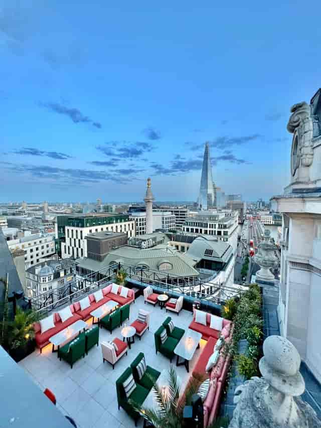 Rooftop venue in Wagtail London with skyline views for upscale events and gatherings.