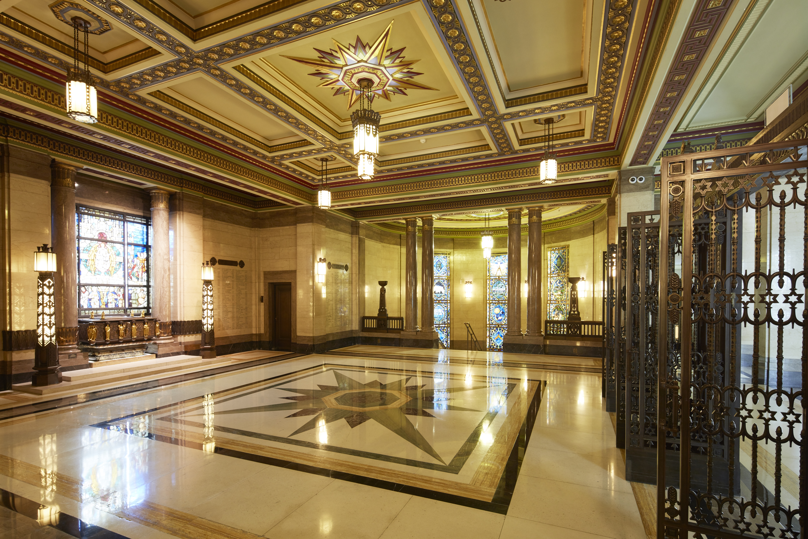 Historic venue lobby, ornate, VIP events, corporate gala - Banner