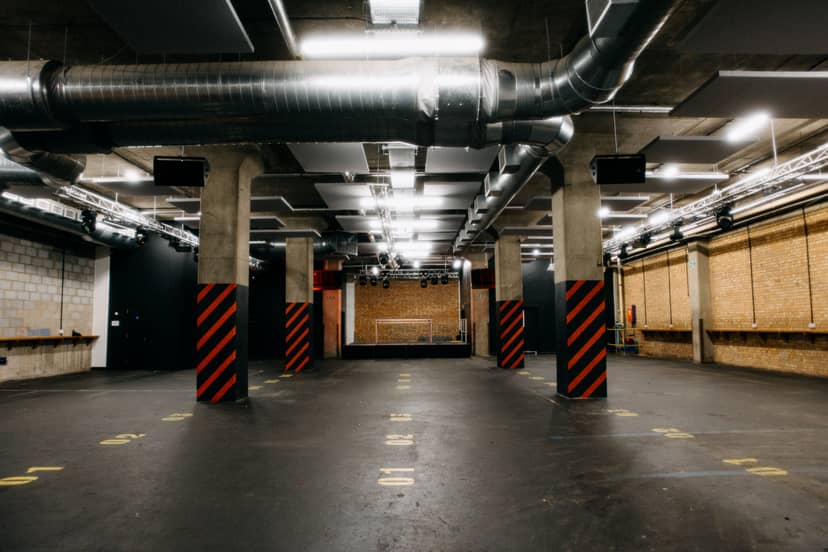 Ground Floor Warehouse Event Space with industrial design for versatile gatherings and performances.