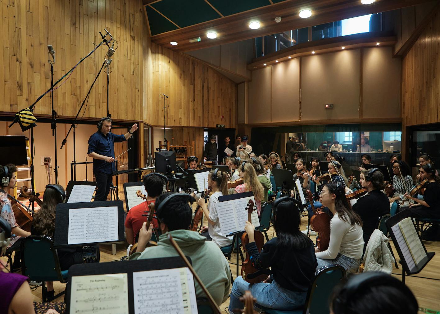 Orchestral rehearsal at Angel Studios showcasing collaboration and acoustics for live events.