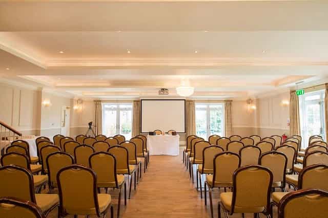 Beaulieu Inn meeting space with arranged chairs, ideal for conferences and workshops.