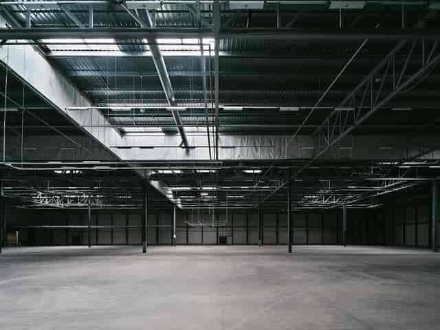 Spacious industrial venue with high ceilings for corporate events at Drumsheds.